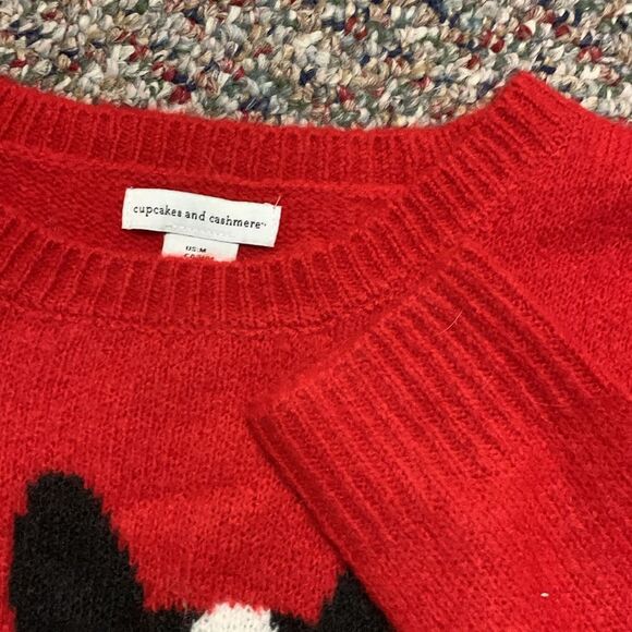 Cupcakes And Cashmere Red French Bulldog Crewneck Sweater Size M - Picture 10 of 12